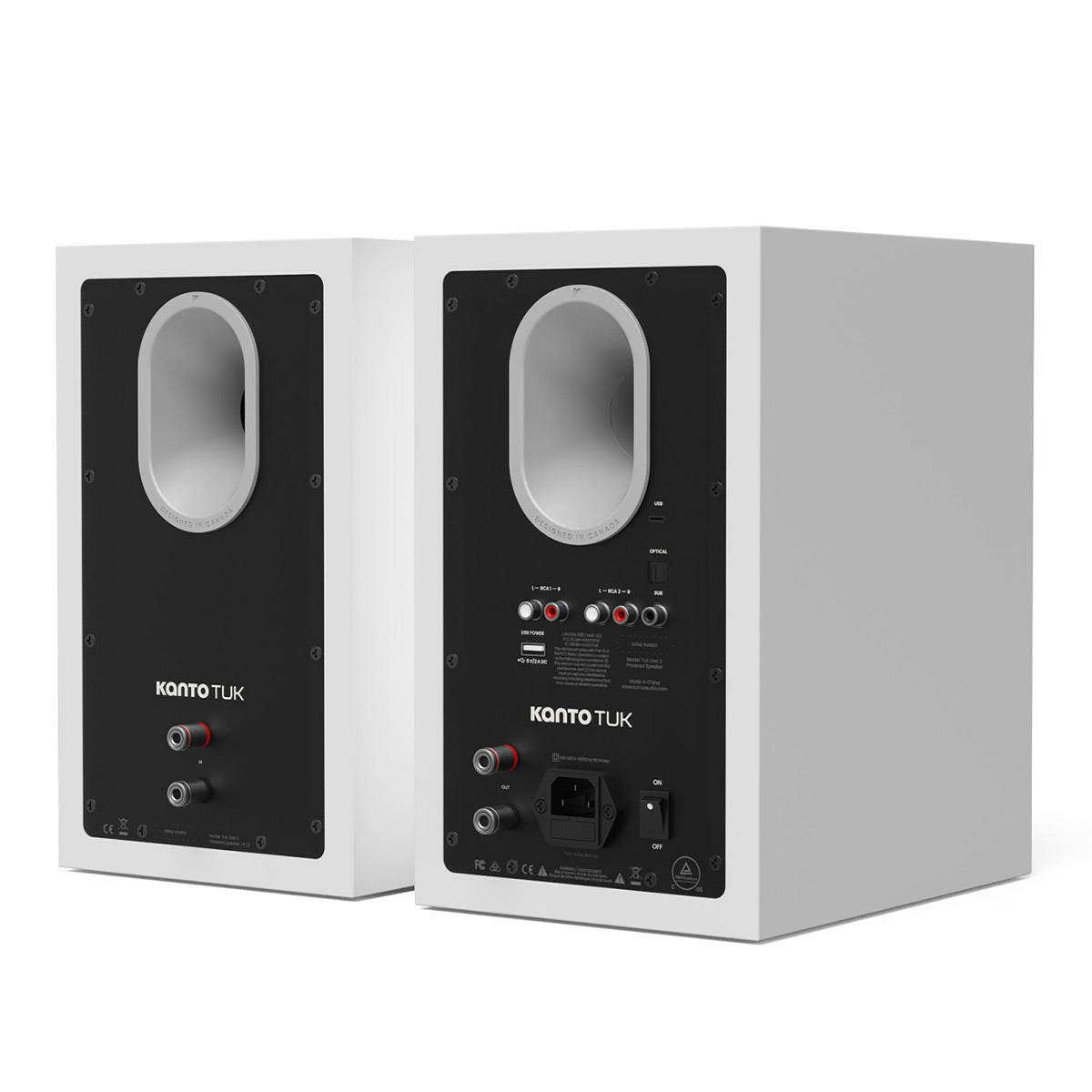 Kanto TUK G2 Powered Speaker System with Bluetooth 5.4 (Matte White)