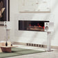 Matte white bookshelf speakers with front-firing woofers and tweeters on stands