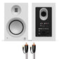 Kanto TUK Grand Powered Speakers Bundle with AudioQuest Jack Russell Subwoofer Cable - 4m (White)
