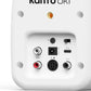 Kanto UKI Bluetooth Speakers Bundle with AudioQuest Jack Russell Subwoofer Cable - 4m (White)