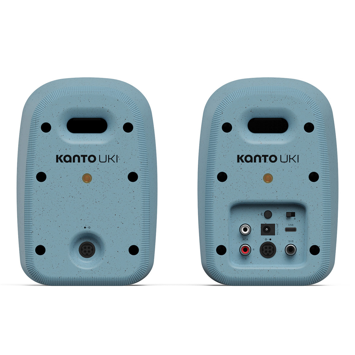 Kanto UKI Bluetooth Speakers Bundle with AudioQuest Jack Russell Subwoofer Cable - 4m (Blue)