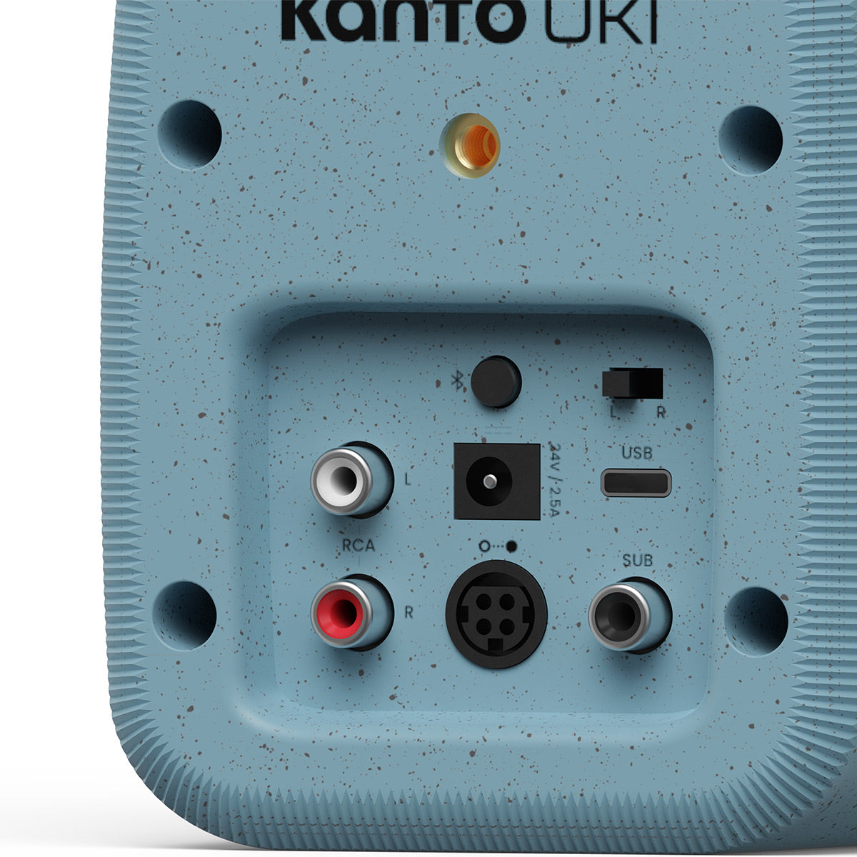 Kanto UKI Bluetooth Speakers Bundle with AudioQuest Jack Russell Subwoofer Cable - 4m (Blue)