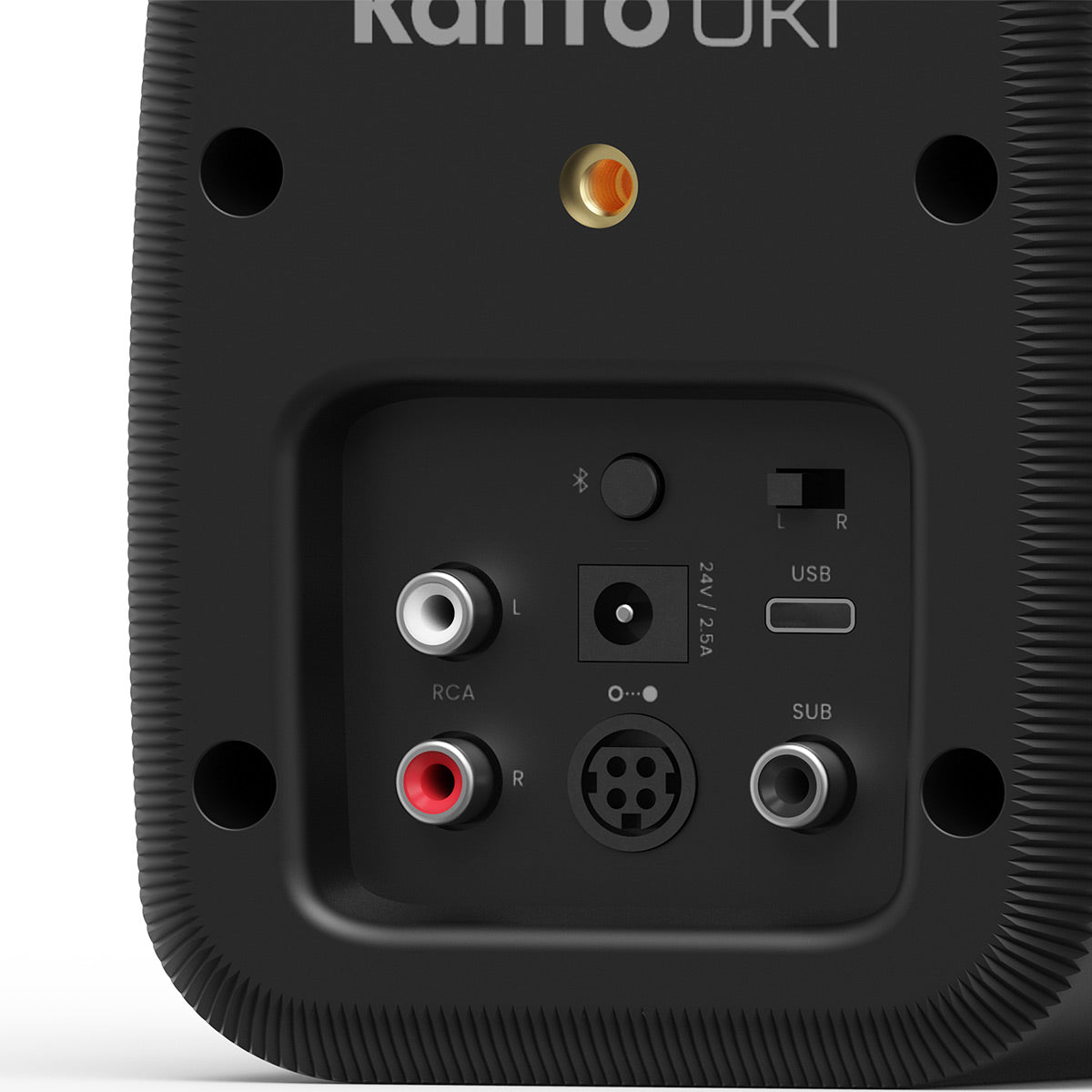 Kanto UKI Bluetooth Speakers Bundle with AudioQuest Jack Russell Subwoofer Cable - 4m (Black)