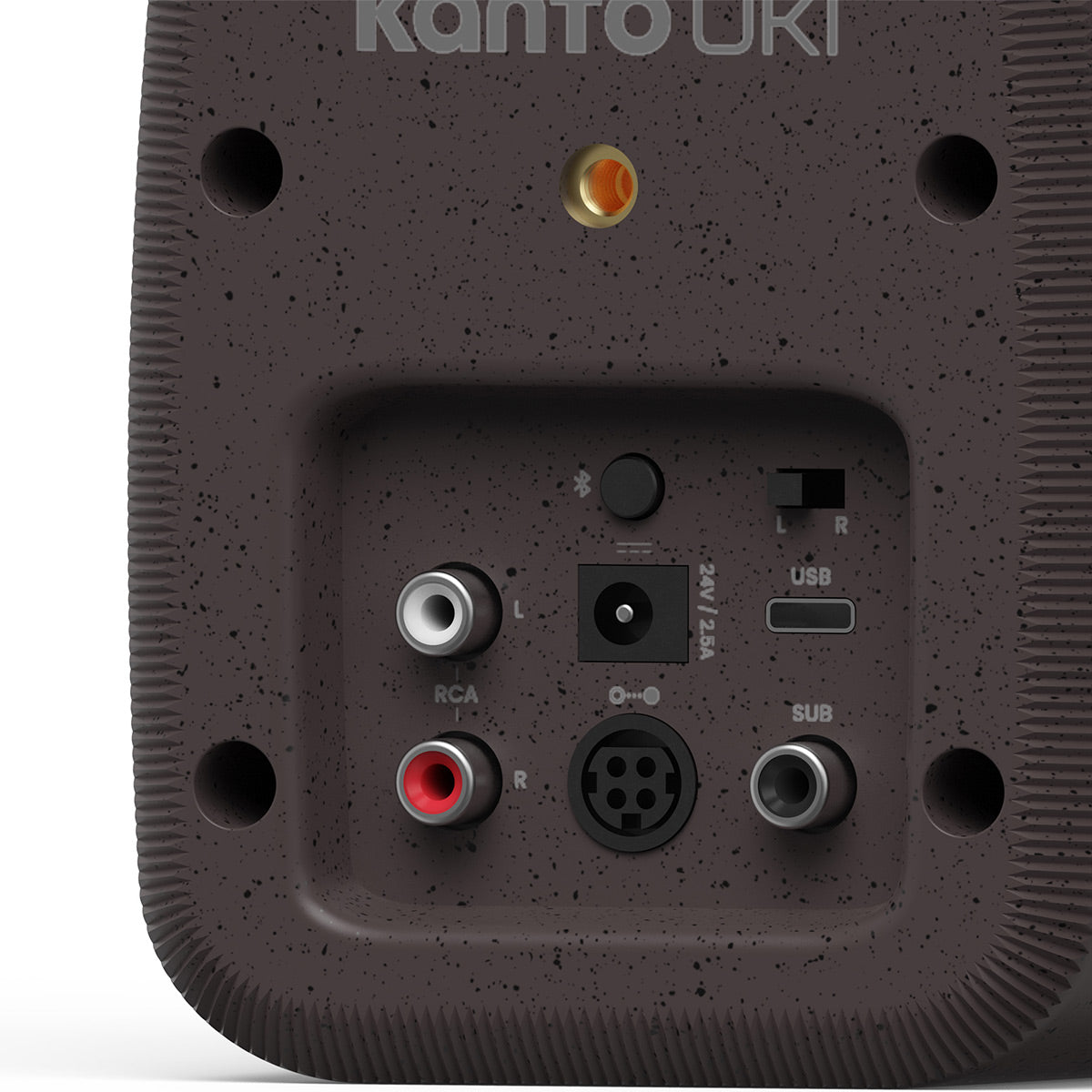 Kanto UKI Bluetooth Speakers Bundle with AudioQuest Jack Russell Subwoofer Cable - 4m (Pumice)
