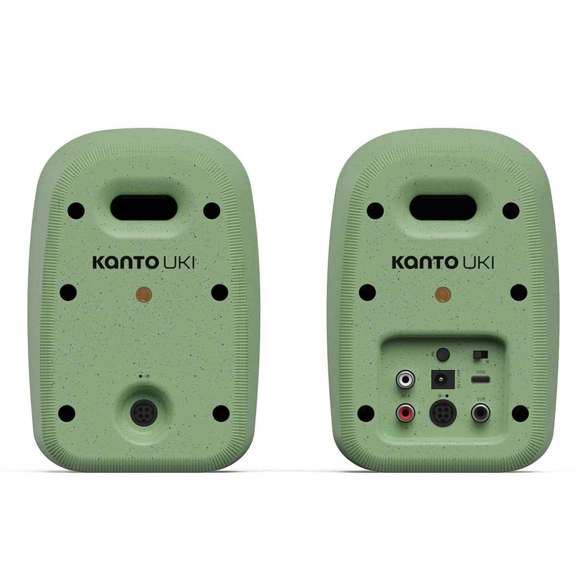 Kanto UKI Bluetooth Speakers Bundle with AudioQuest Jack Russell Subwoofer Cable - 4m (Sage)