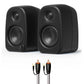 Kanto UKI Bluetooth Speakers Bundle with AudioQuest Jack Russell Subwoofer Cable - 4m (Black)