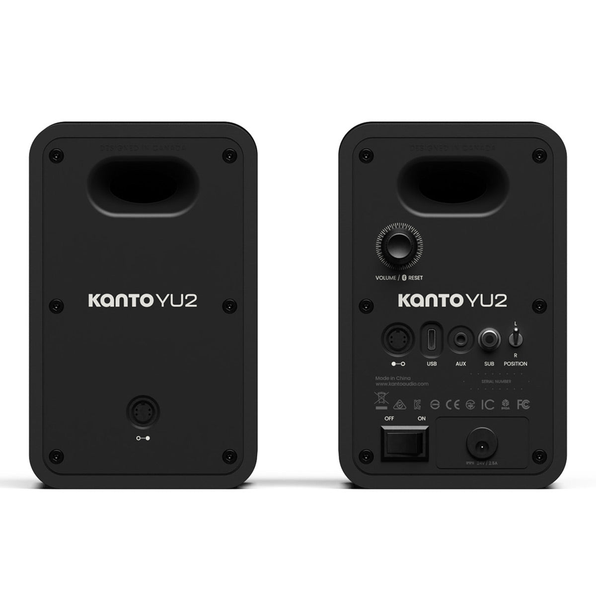 Kanto Yu2 (2nd Gen) 110 W Desktop Computer Speakers with Bluetooth 5.0 (Black)