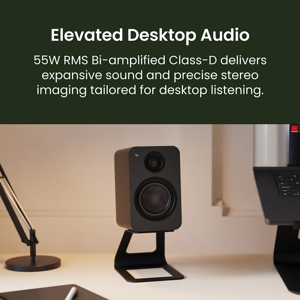 Kanto Yu2 (2nd Gen) 110 W Desktop Computer Speakers with Bluetooth 5.0 ...