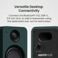Kanto Yu2 (2nd Gen) 110 W Desktop Computer Speakers with Bluetooth 5.0 (Green)