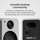 Kanto Yu2 (2nd Gen) 110 W Desktop Computer Speakers with Bluetooth 5.0 (White)