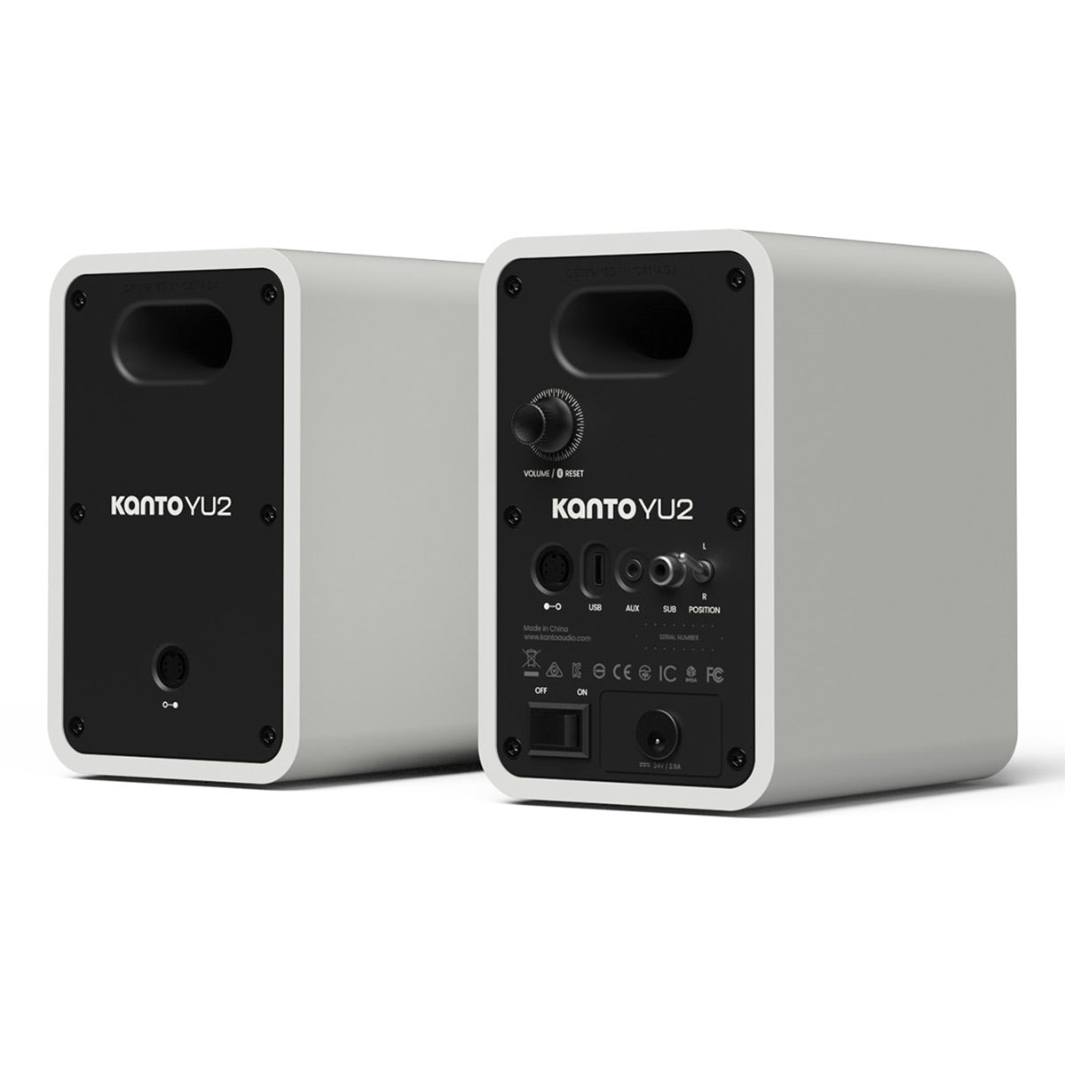 Kanto Yu2 (2nd Gen) 110 W Desktop Computer Speakers with Bluetooth 5.0 (White)