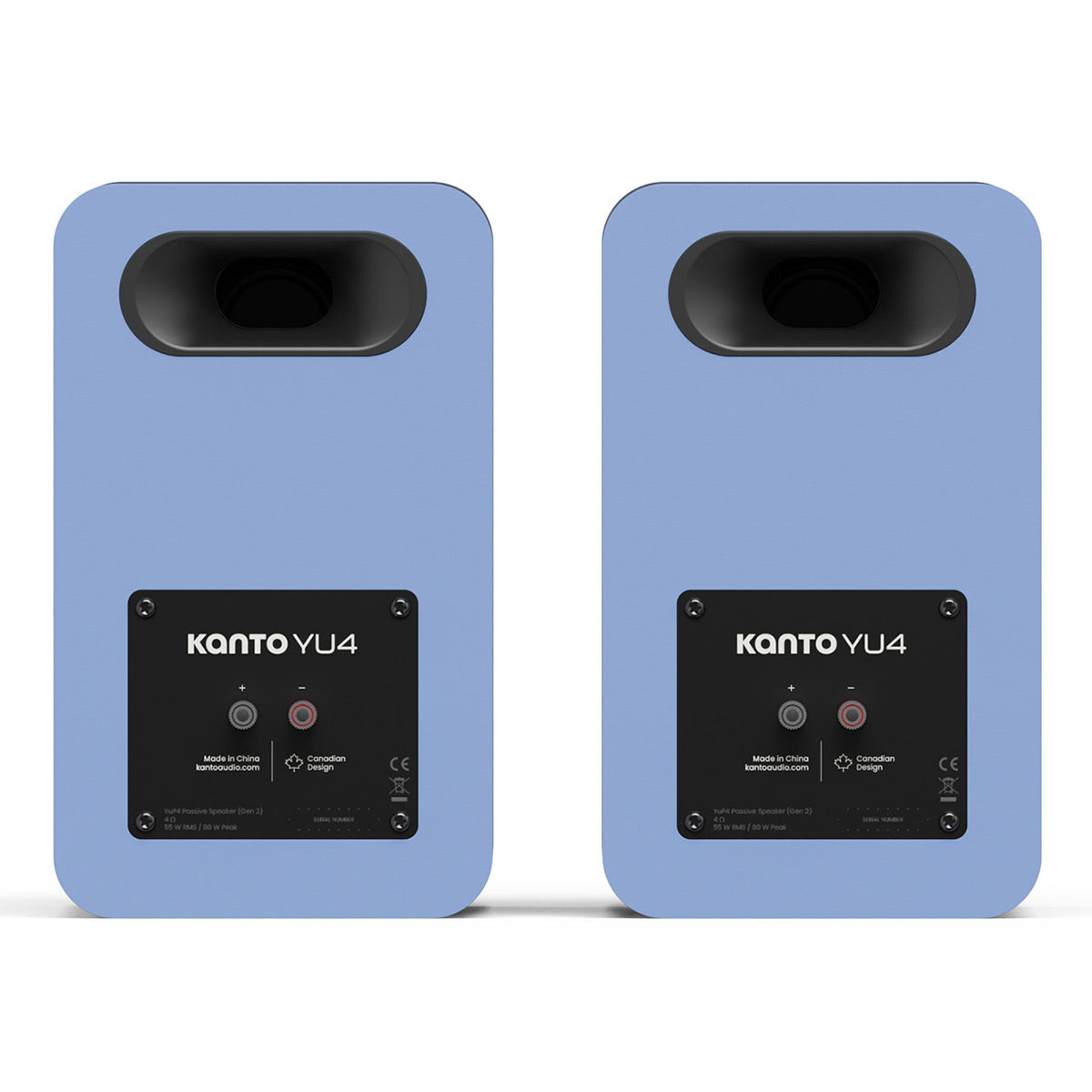 Kanto Yu4 Passive (2nd Gen) Bookshelf Speakers - Pair (Ice Blue)