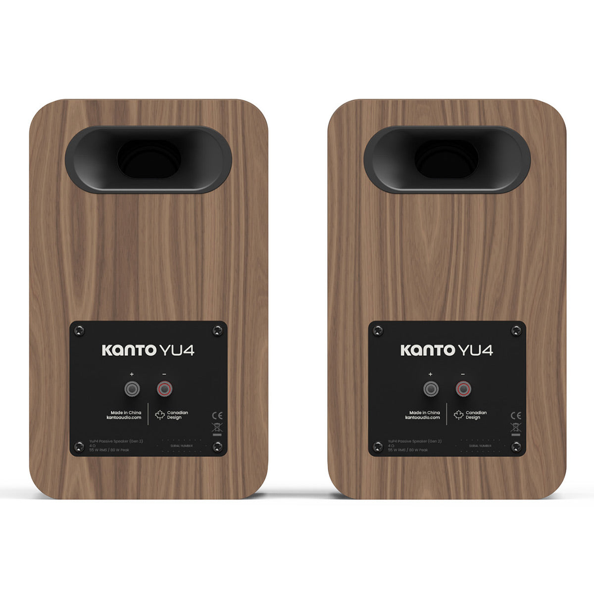 Kanto Yu4 Passive (2nd Gen) Bookshelf Speakers - Pair (Walnut)