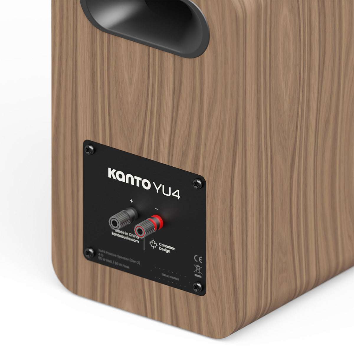 Kanto Yu4 Passive (2nd Gen) Bookshelf Speakers - Pair (Walnut)