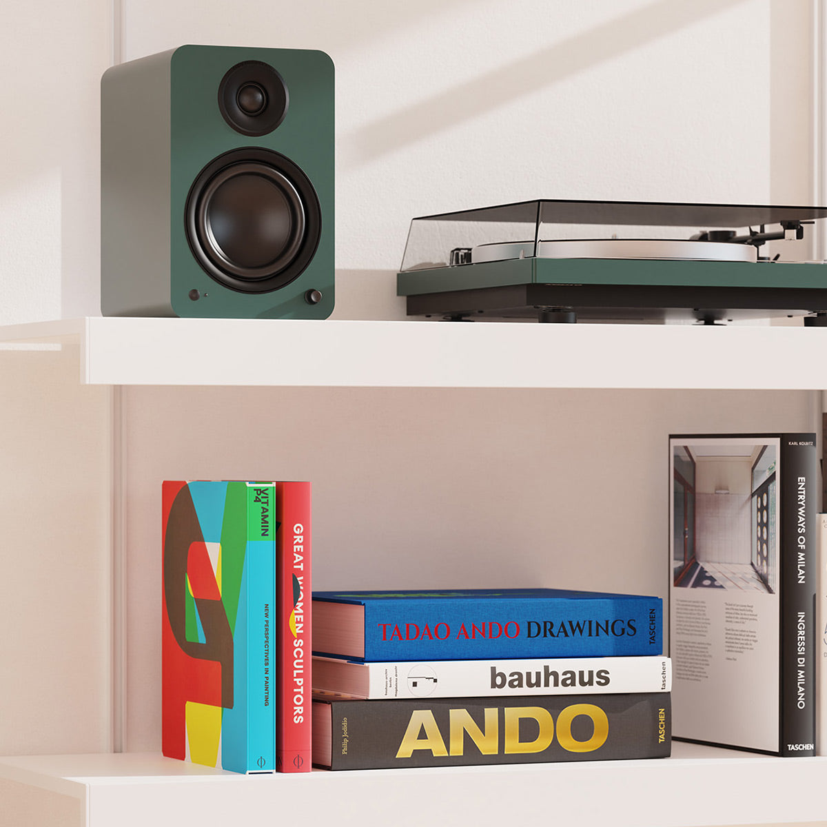 Kanto Yu6 (2nd Gen) 200W Powered Speaker System with Bluetooth 5.3 and Phono Preamp (Green)
