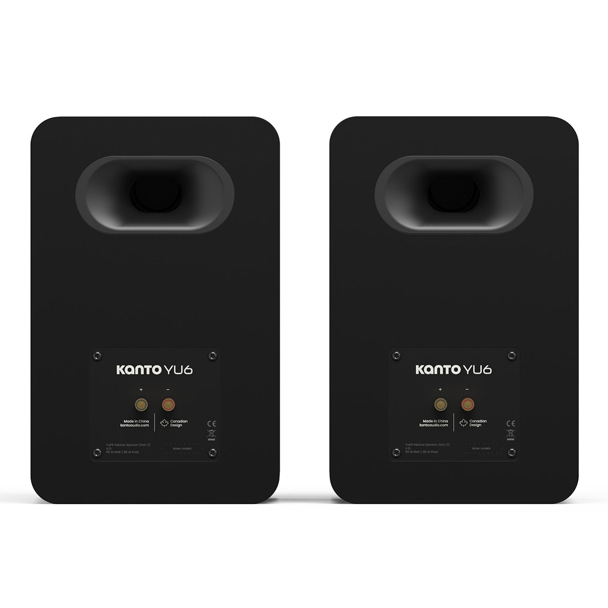 Kanto Yu6 Passive (2nd Gen) Bookshelf Speakers - Pair (Black)