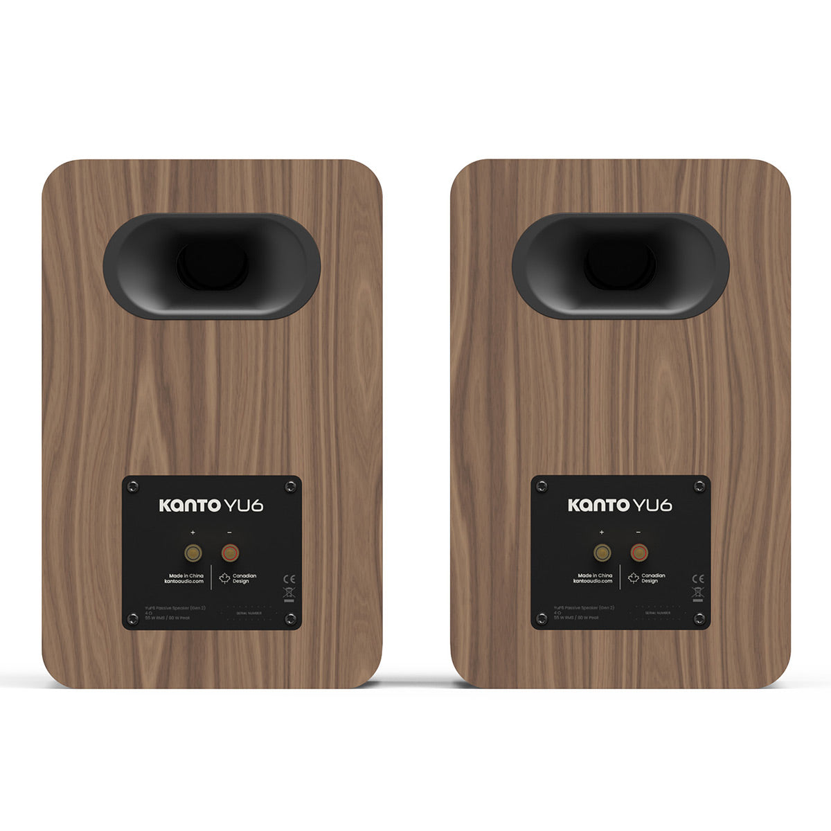 Kanto Yu6 Passive (2nd Gen) Bookshelf Speakers - Pair (Walnut)