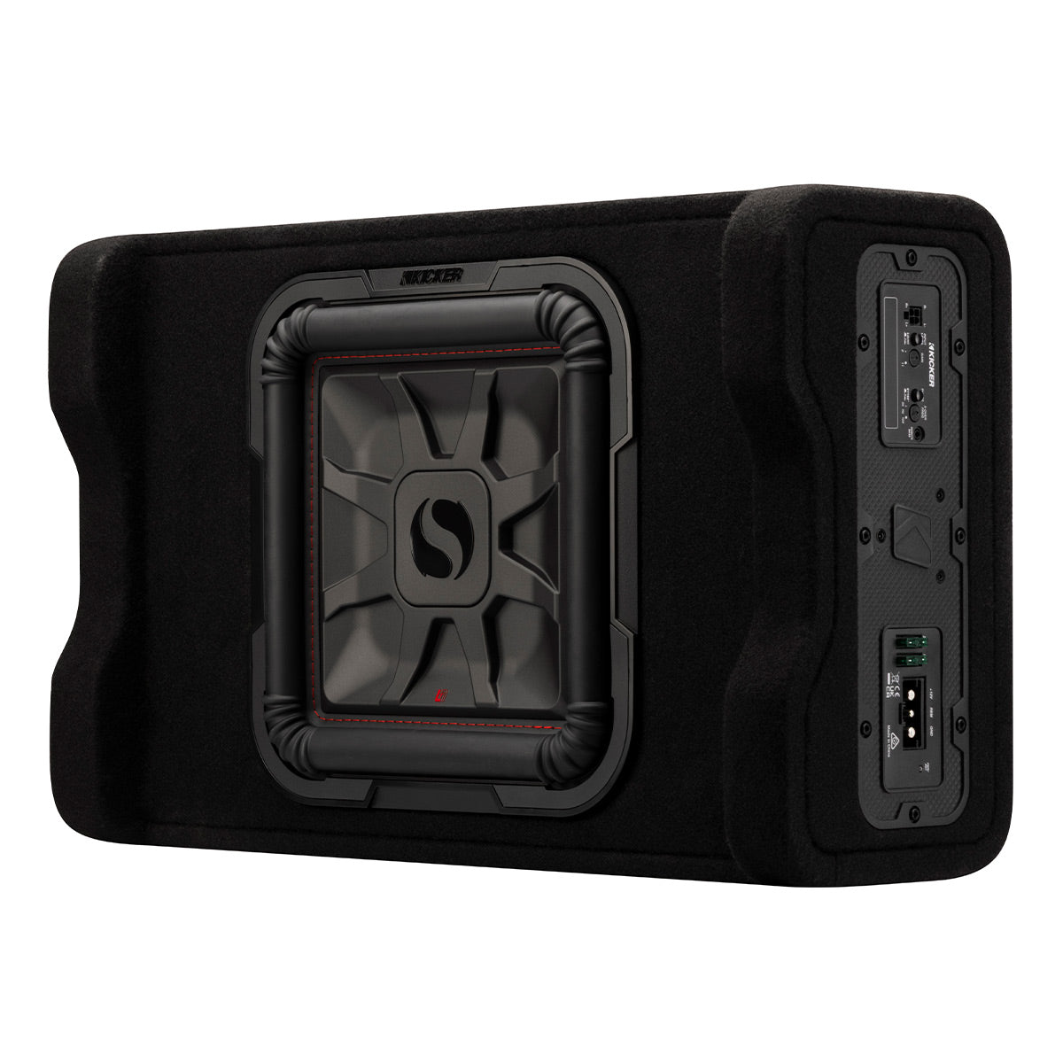 Kicker PL7TDF 12 Inch Powered Thin L7 Down Firing Subwoofer Enclosure