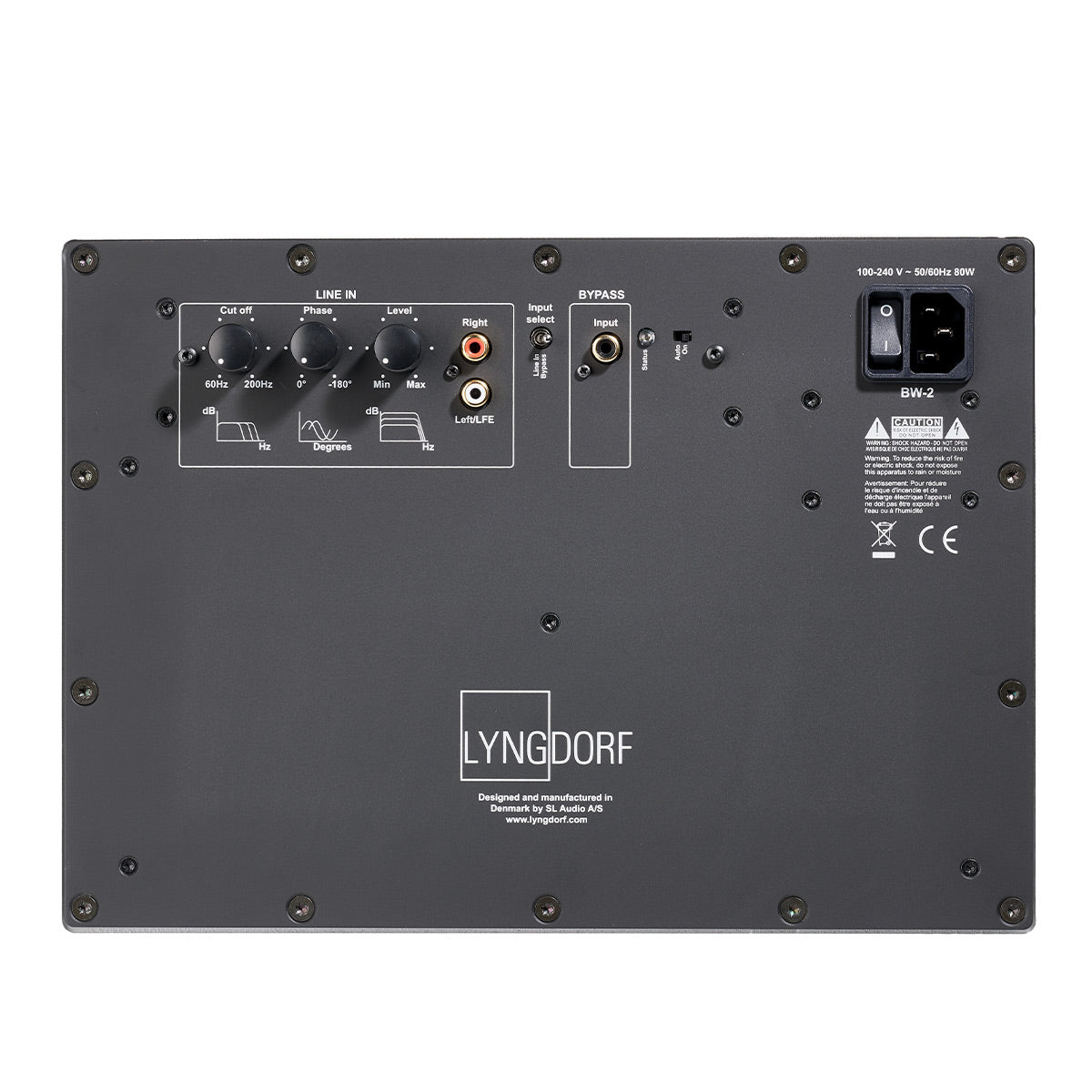 Lyngdorf Audio BW-2 10" Active Subwoofer - Each (Black/Black Grille)