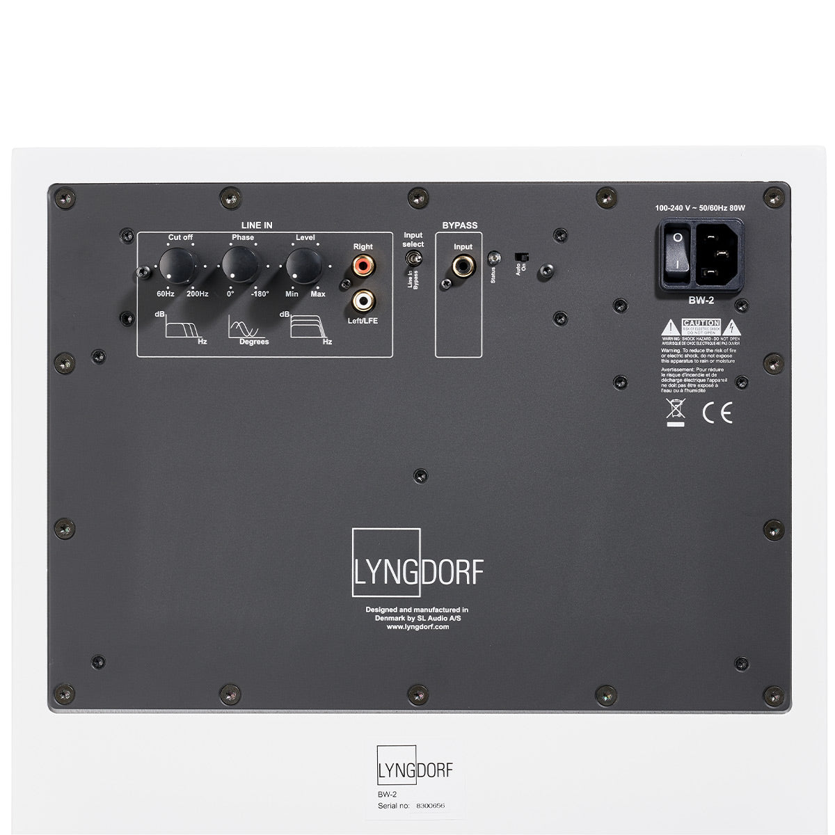 Lyngdorf Audio BW-2 10" Active Subwoofer - Each (White/Grey Grille)