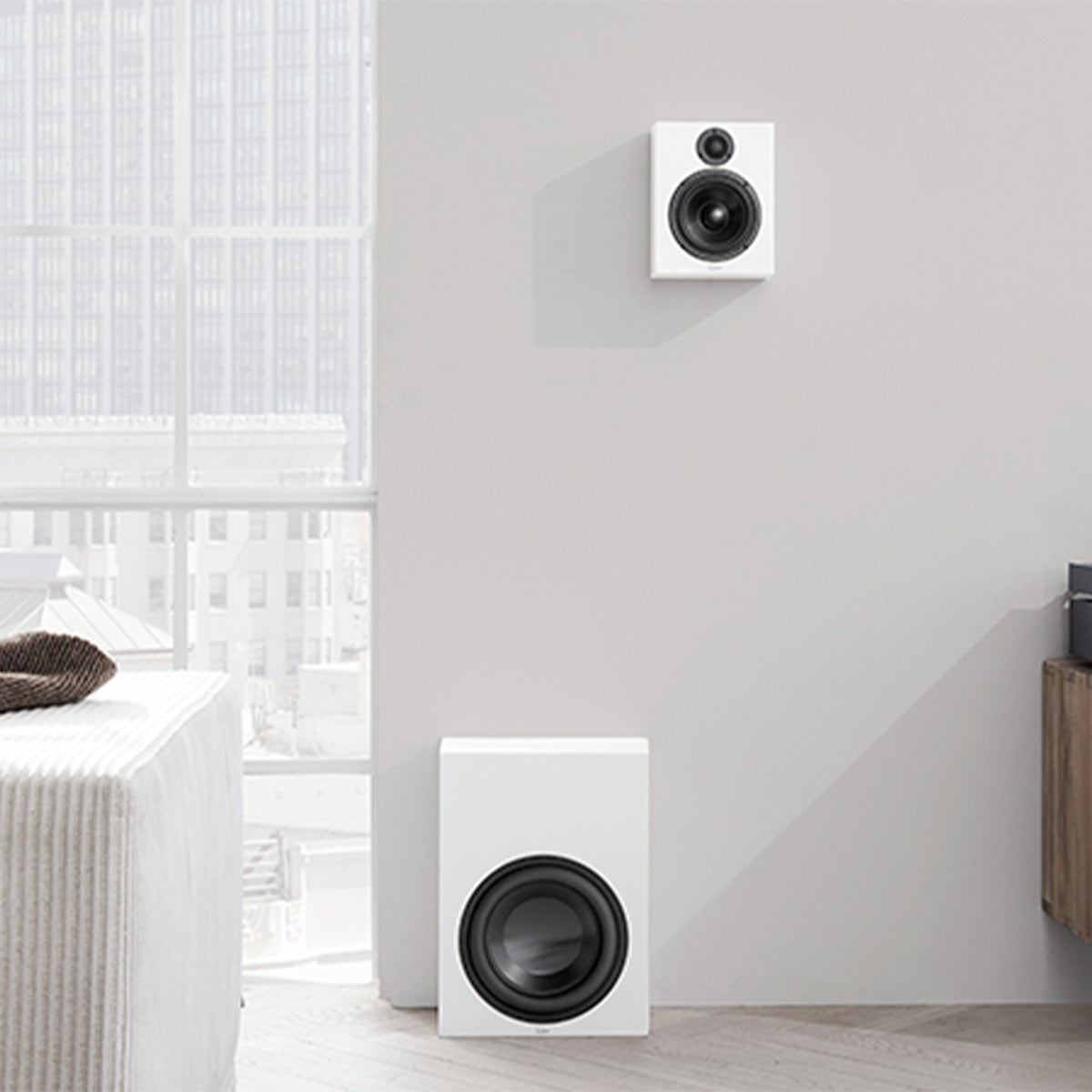 Lyngdorf Audio BW-2 10" Active Subwoofer - Each (White/Grey Grille)