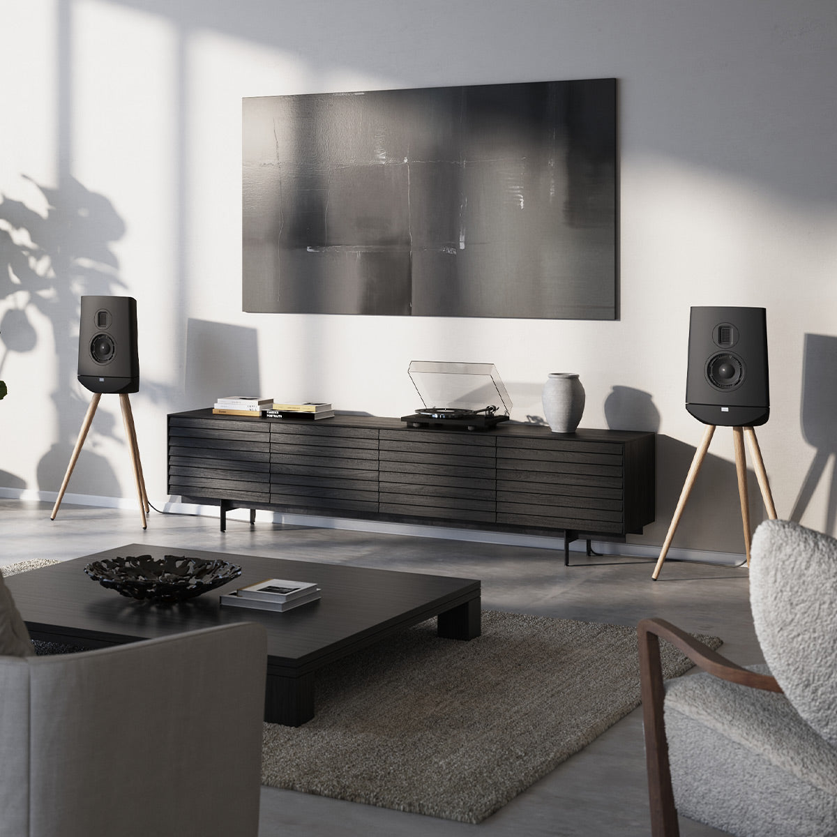 Lyngdorf Audio Cue-100 Standmount Speaker - Each (Black)