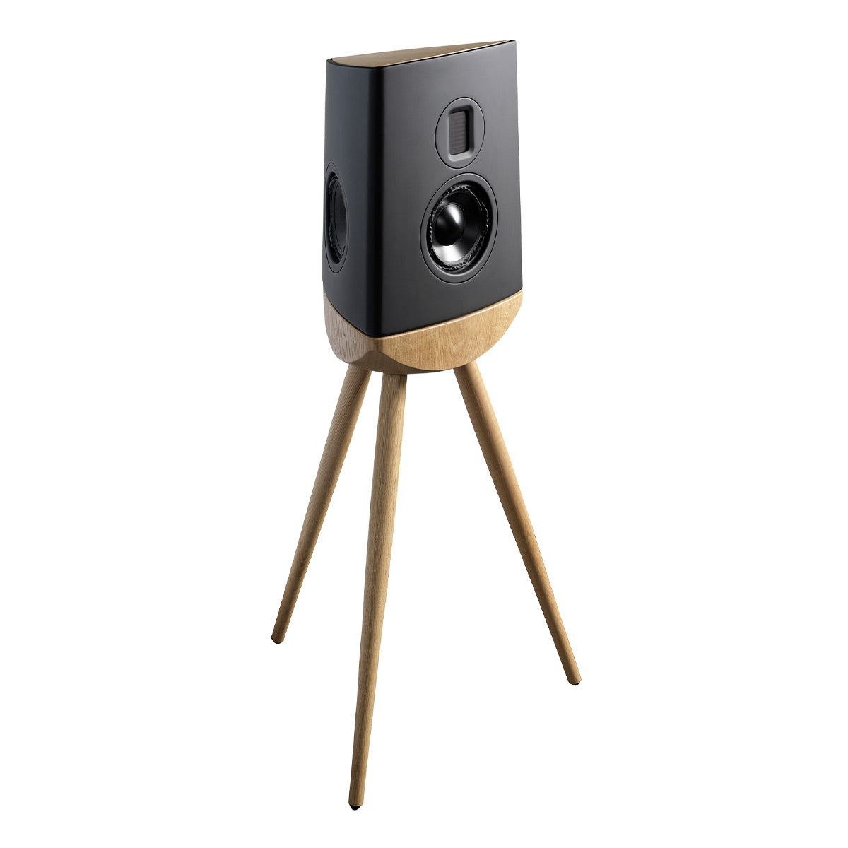 Lyngdorf Audio Cue-100 Standmount Speaker - Each (Black/Oak)