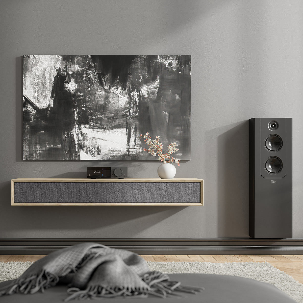 Lyngdorf Audio FR-2 Floorstanding Speaker - Each (Black/Black)