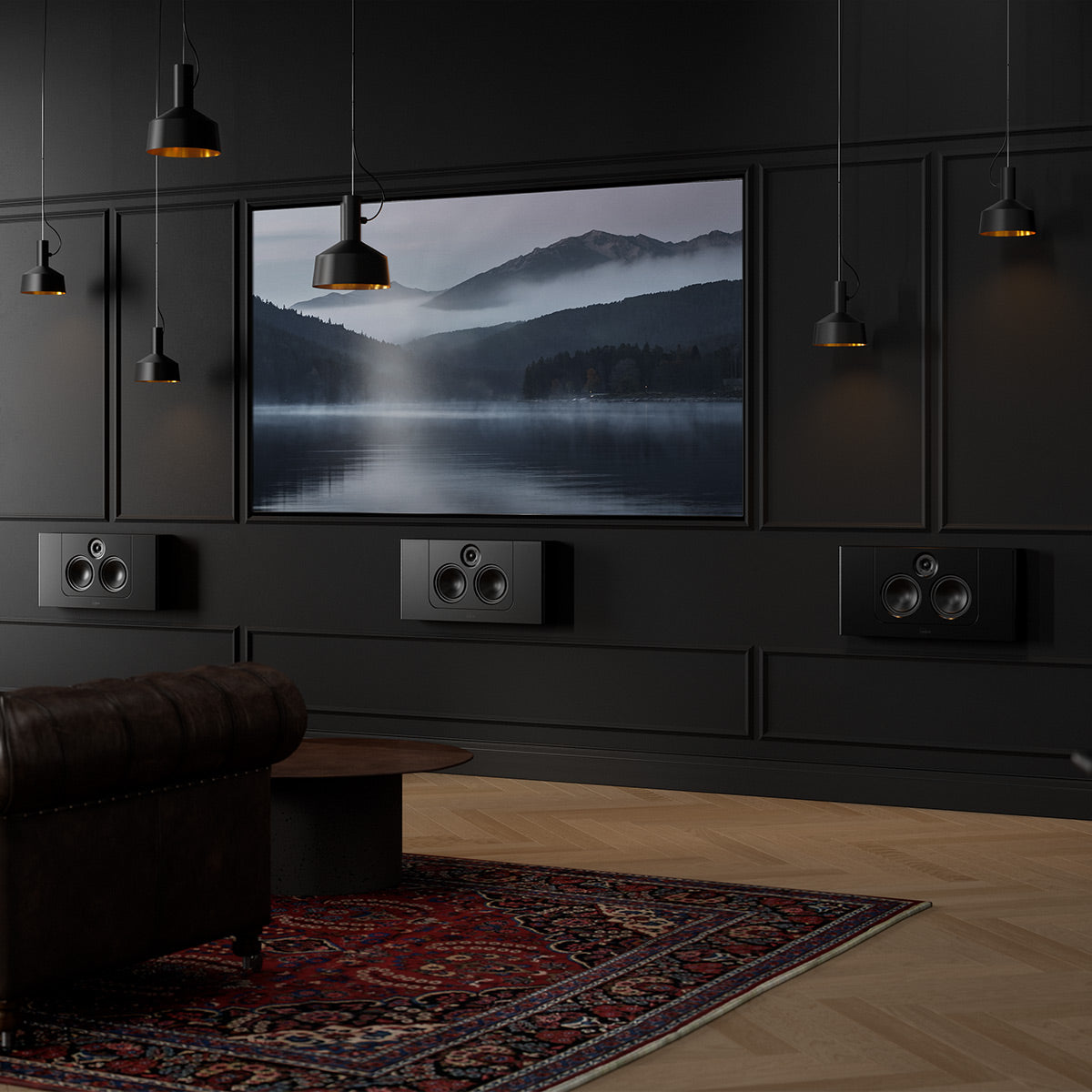 Lyngdorf Audio LCR-2 On Wall LCR Speaker (Black)
