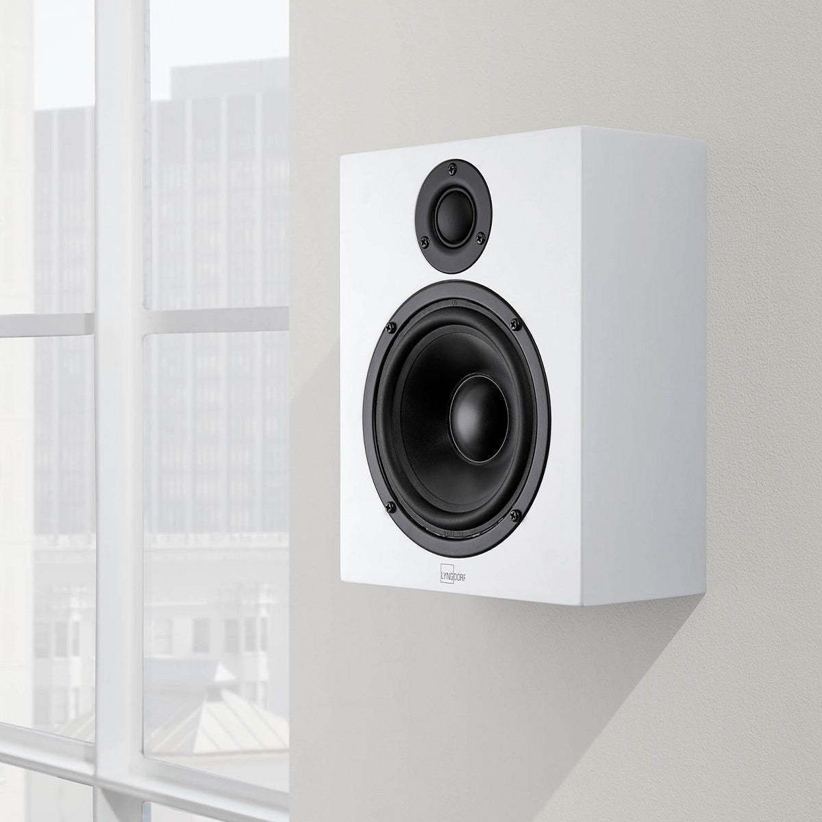 Lyngdorf Audio MH-2 Mountable Bookshelf Speaker - Each (White/Grey Grille)
