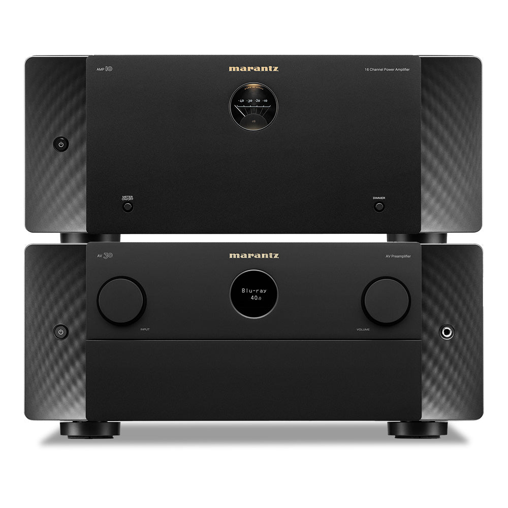 Marantz AMP 10 Reference 16 Channel Home Theater Amplifier & AV 30 11.4 Channel Balanced AV Preamplifier Bundle