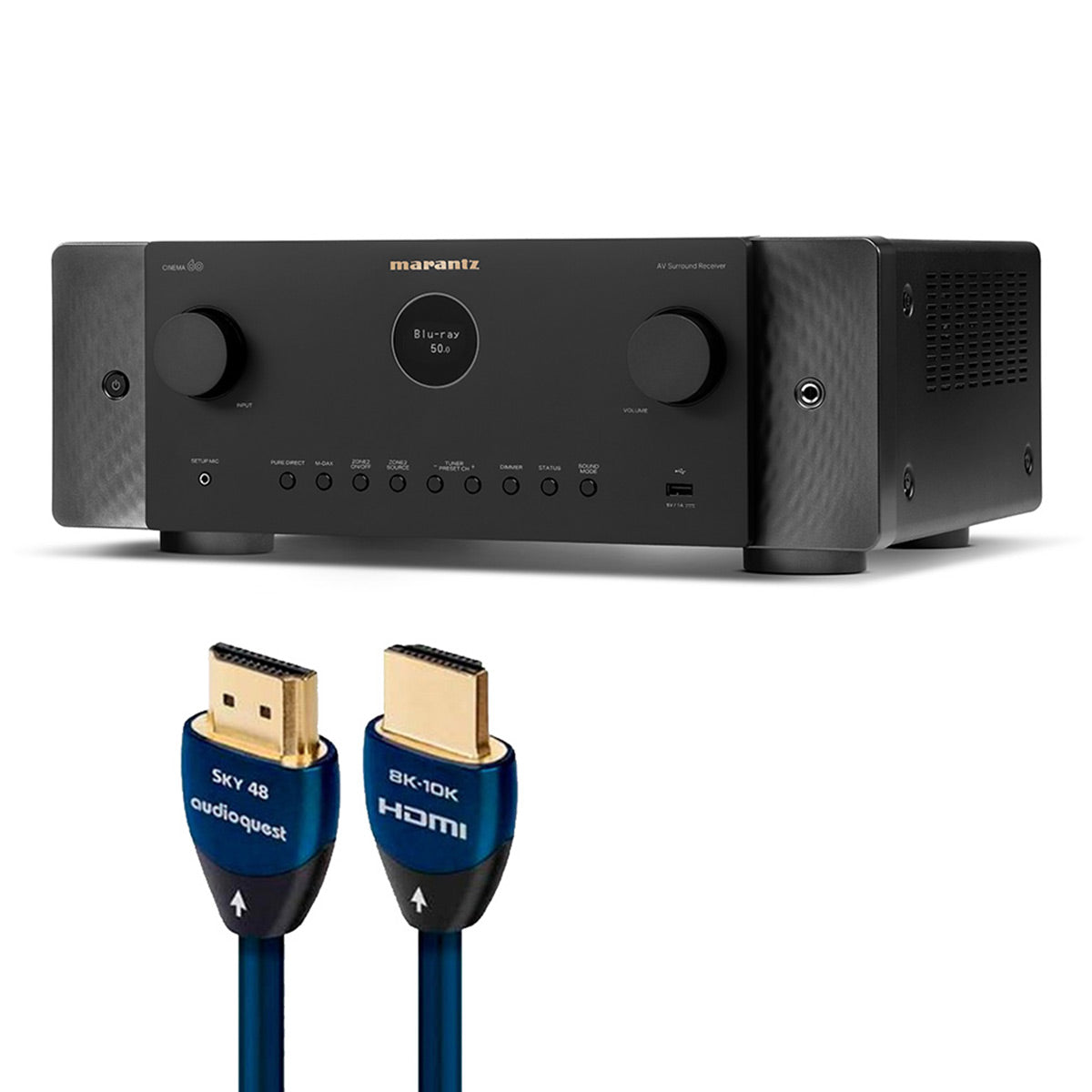 Marantz Cinema 60 7.2 Channel 8K Receiver with AudioQuest SKY 3m HDMI Cable