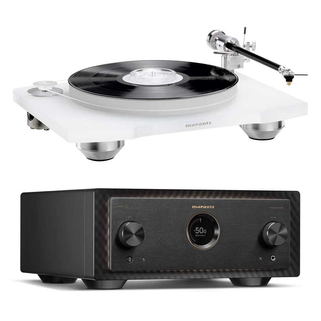 Marantz MODEL 10 Integrated Amplifier (Black) with TT-15S1 Precision Belt Drive Turntable