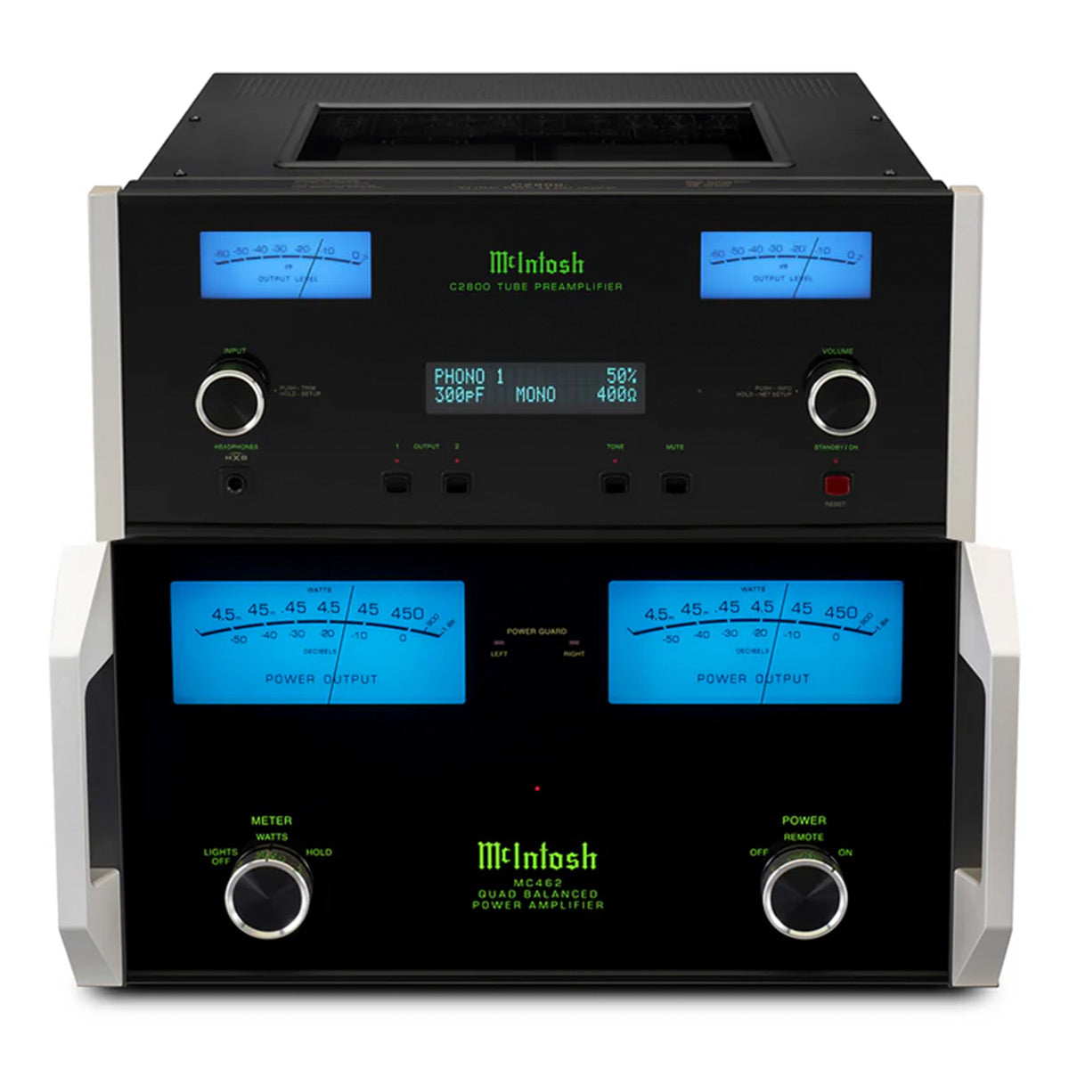 McIntosh C2800 Tube Preamplifier & MC462 2 Channel Amplifier Bundle