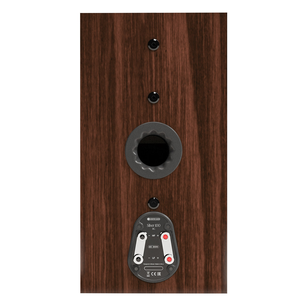 Monitor Audio Silver 100 8G 3-Way Bookshelf Speakers - Pair (European Walnut)