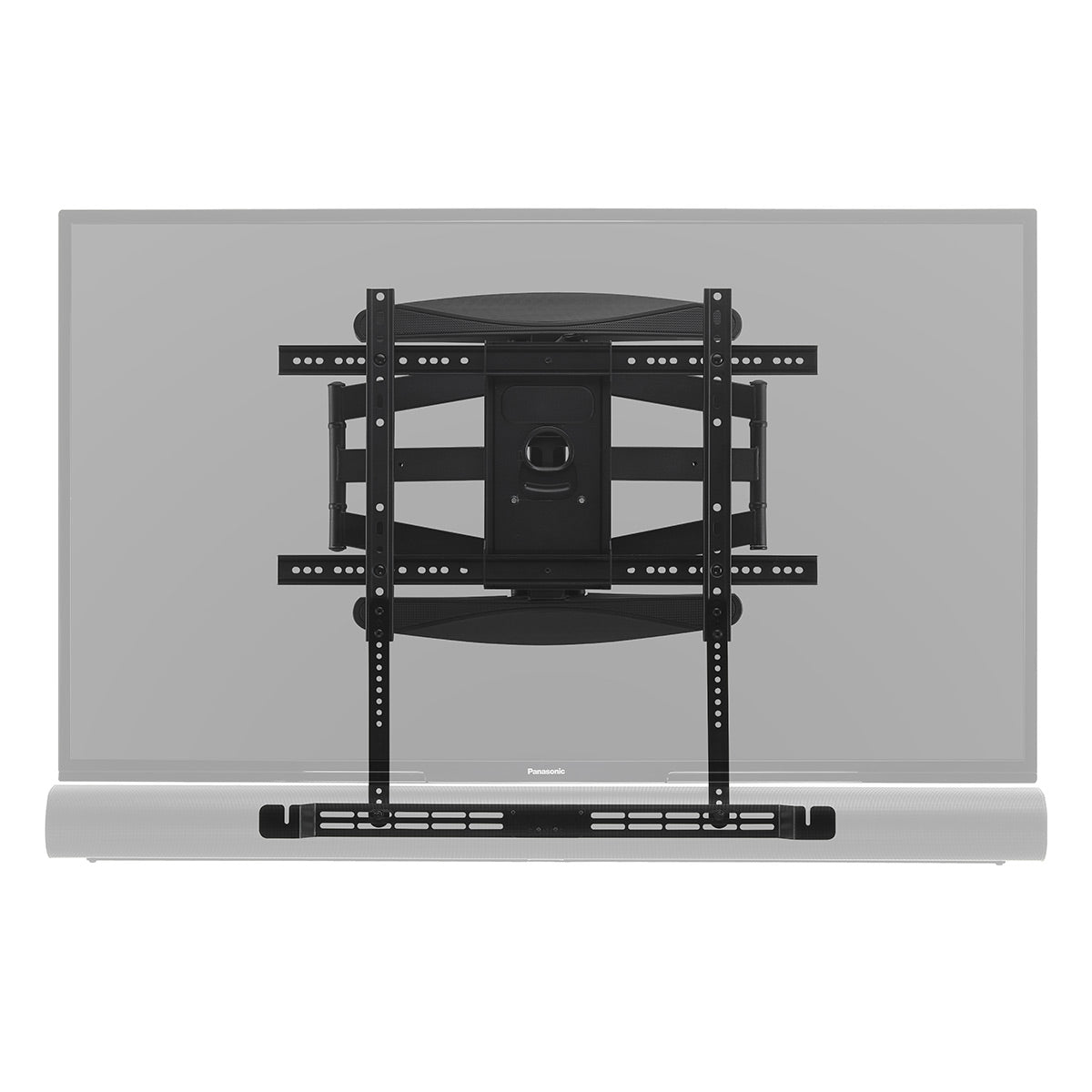 Sonos Beam Compact Smart Sound Bar with Flexson 32"-70" TV Cantilever Mount (Black)