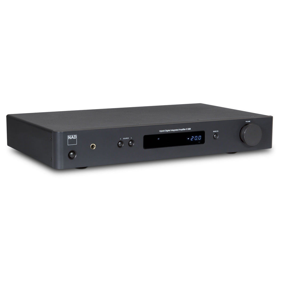 NAD Electronics C 328 Hybrid Digital Integrated Amplifier with Bluesound Node Wireless Multi-Room Hi-Res Music Streamer (Black)