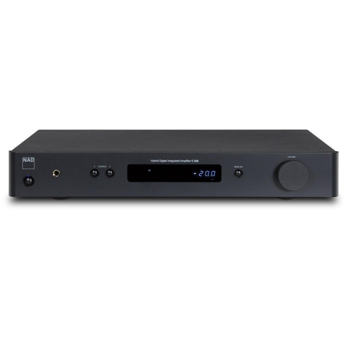 NAD Electronics C 328 Hybrid Digital Integrated Amplifier with Bluesound Node Wireless Multi-Room Hi-Res Music Streamer (Black)