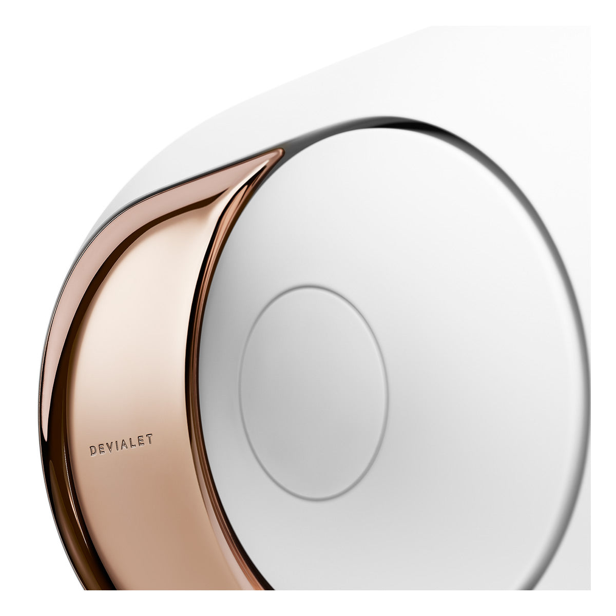 Devialet Phantom I 108dB High-End Wireless Speaker (Gold) with Treepod Floorstand for Phantom I (Matte White) - Each