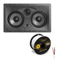 Polk Audio 255C-LS Vanishing In Wall Center Channel Speaker with 14 Gauge Speaker Wire - 50 Feet