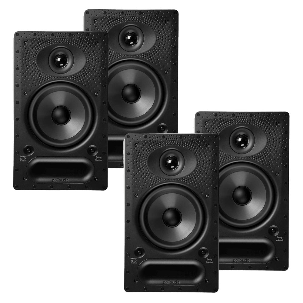 Polk Audio 65-RT Vanishing In Wall Speakers - 4 Pack (White)
