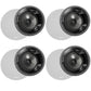 Polk Audio 80F/X-RT Vanishing 8" In Ceiling Speakers - 4 Pack (White)
