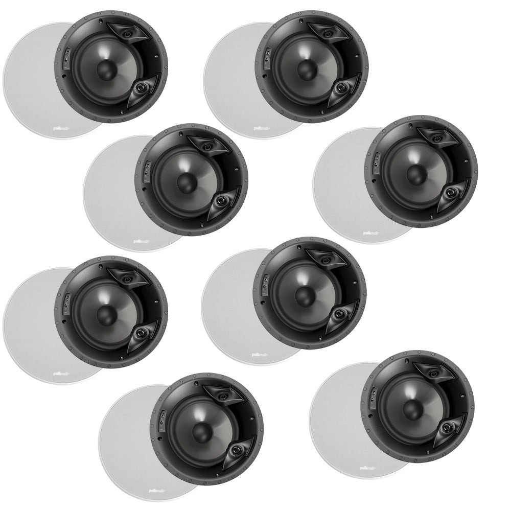 Polk Audio 80F/X-RT Vanishing 8" In Ceiling Speakers - 8 Pack (White)