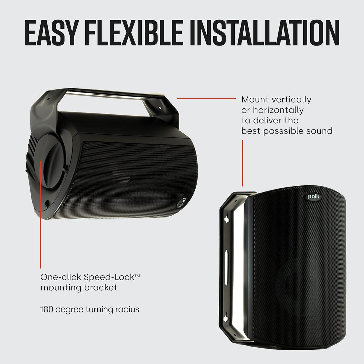 Polk Audio Atrium 4 All-Weather Outdoor Loudspeaker - Pair (Black)