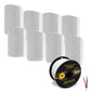 Polk Audio Atrium 8 All Weather Outdoor Loudspeaker Cable Bundle - 8 Pack (White)