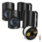 Polk Audio Atrium4 All Weather Outdoor Loudspeaker Cable Bundle - 4 Pack (Black)