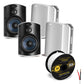 Polk Audio Atrium4 All Weather Outdoor Loudspeaker Cable Bundle - 4 Pack (White)