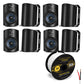 Polk Audio Atrium4 All Weather Outdoor Loudspeaker Cable Bundle - 8 Pack (Black)