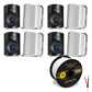 Polk Audio Atrium4 All Weather Outdoor Loudspeaker Cable Bundle - 8 Pack (White)