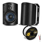 Polk Audio Atrium4 All Weather Outdoor Loudspeaker Cable Bundle - Pair (Black)